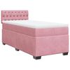 vidaXL Sommier &agrave; lattes de lit avec matelas Rose 90x200 cm Velours
