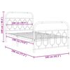vidaXL Cadre de lit m&eacute;tal sans matelas avec pied de lit noir 100x190cm