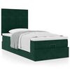 vidaXL Cadre de lit ottoman avec matelas vert fonc&eacute; 80x200 cm velours
