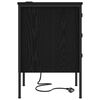 vidaXL Cabinet de chevet avec tiroir 2 pcs Ch&ecirc;ne noir 42 x 41 x 61 cm
