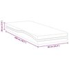 vidaXL Matelas Blanc et Noir 90 x 200 cm Tissu jacquard