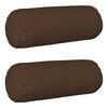 vidaXL Coussin de jet&eacute; 2 pc HEERLEN Marron &Oslash; 15 x 40 cm Tissu