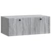 vidaXL Meuble TV mural Sonoma gris 78,5 x 41 x 30 cm Bois d'ing&eacute;nierie