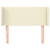 vidaXL T&ecirc;te de lit avec oreilles Cr&egrave;me 103x16x78/88 cm Similicuir