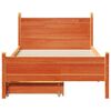 vidaXL Cadre de lit sans matelas cire marron 90x200 cm bois pin massif