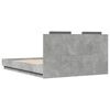 vidaXL Cadre de lit sans matelas gris b&eacute;ton 120x200 cm