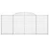 vidaXL Paniers &agrave; gabions arqu&eacute;s 10 pcs 300x30x120/140 cm fer galvanis&eacute;