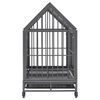 vidaXL Cage pour chien avec roues et toit Acier 92x62x106 cm