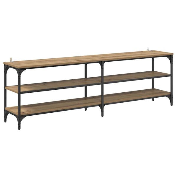 vidaXL Meuble TV Ch&ecirc;ne artisanal 160 x 30 x 50 cm