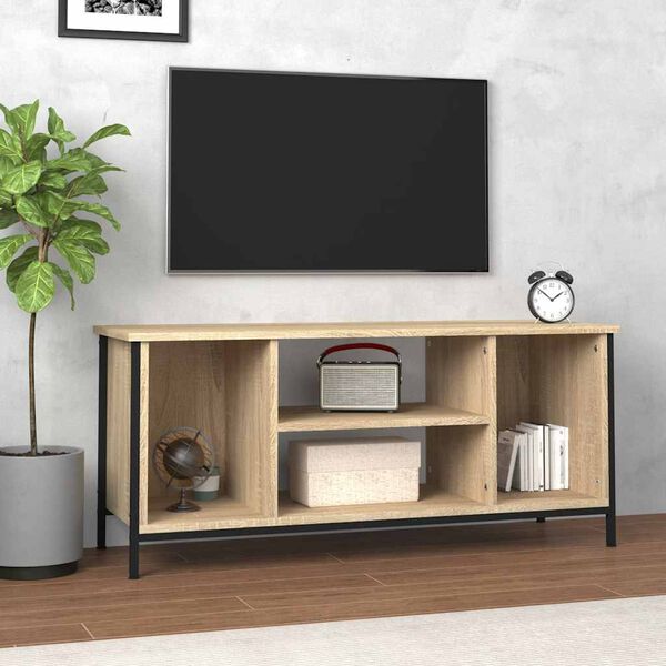 vidaXL Meuble TV ch&ecirc;ne sonoma 102x35x45 cm bois d'ing&eacute;nierie