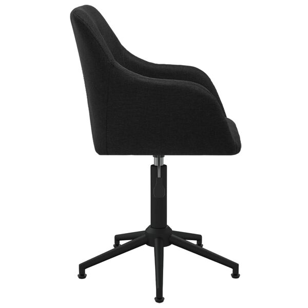 vidaXL Chaises pivotantes &agrave; manger lot de 6 noir tissu
