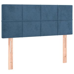 vidaXL T&ecirc;te de lit Bleu fonc&eacute; 90x5x78/88 cm Velours