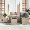 vidaXL Ensemble de canap&eacute; de jardin 8 pcs Beige et Gris clair