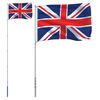 vidaXL Drapeau du Royaume-Uni et m&acirc;t 5,5 m Aluminium