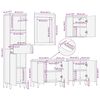 vidaXL Ensemble de mobilier de salle de bain avec tiroir 5 pcs Blanc