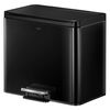 EKO Poubelle &agrave; p&eacute;dale Essential 2x15 L Noir