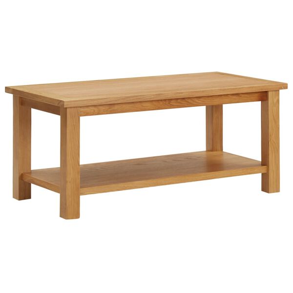 vidaXL Table basse 90x45x40 cm Bois de ch&ecirc;ne massif