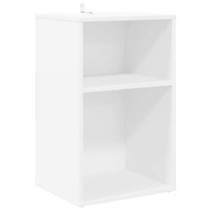vidaXL Meuble &agrave; vinyles Blanc 38 x 33 x 61 cm Bois d'ing&eacute;nierie