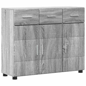 vidaXL Buffet FLORIN Gris Sonoma 88,5 x 30,5 x 73 cm Bois d'ing&eacute;nierie