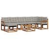 vidaXL Ensemble de canap&eacute;s d'ext&eacute;rieur 8 pc Gris Naturel et Clair