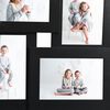 vidaXL Collage de cadres photo pour photo de 4x (13x18 cm) Noir MDF