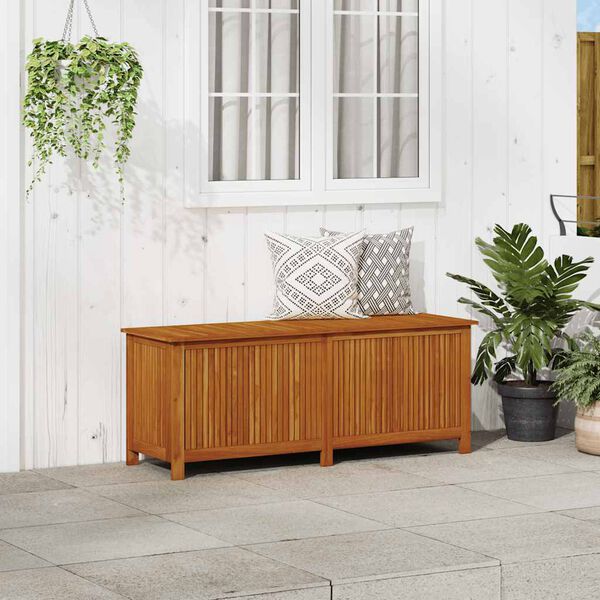 vidaXL Boîte de rangement de jardin 150x50x58 cm Bois d'acacia solide