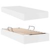 vidaXL Lit avec rangement et matelas avec matelas 2 pcs Blanc Cuir