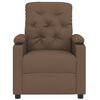 vidaXL Fauteuil inclinable &eacute;lectrique Marron Tissu