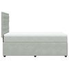 vidaXL Sommier &agrave; lattes de lit et matelas Gris clair 90x190 cm Velours