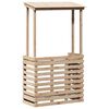 vidaXL Table de bar d'ext&eacute;rieur et toit 112,5x57x195,5 cm bois massif