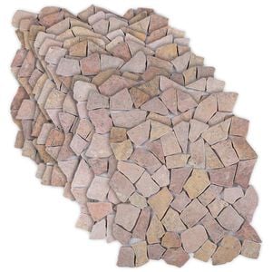 vidaXL Carreaux Mosa&iuml;ques Rouge 30 x 30 cm Marbre