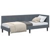 vidaXL Cadre de lit d'angle Gris fonc&eacute; 80 x 200 cm Velours