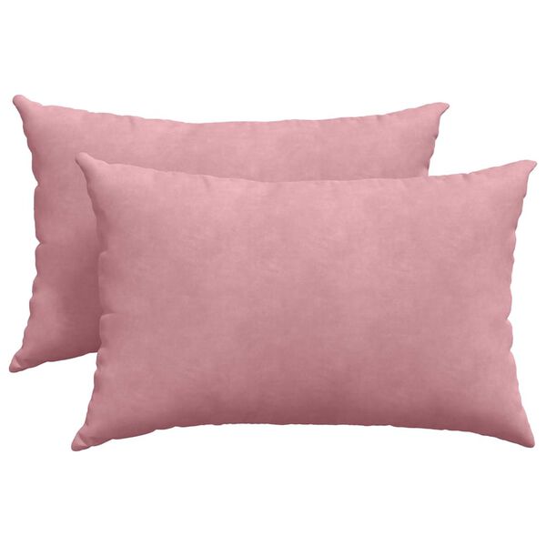 vidaXL Coussins de canapé 2 pcs Rose 60 x 40 cm