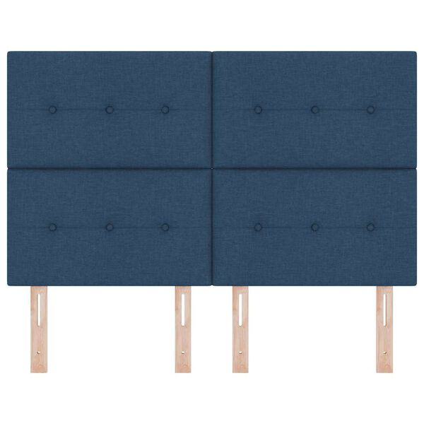 vidaXL T&ecirc;te de lit avec t&ecirc;te de lit Bleu 160 cm Cuir synth&eacute;tique