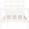 vidaXL Cadre de lit sans matelas blanc bois de pin massif