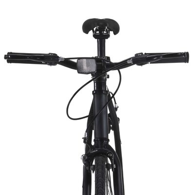 vidaXL Vélo à pignon fixe noir et orange 700c 59 cm
