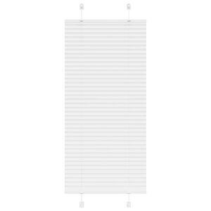 vidaXL Store pliss&eacute; blanc 55x150 cm largeur du tissu 54,4 cm polyester
