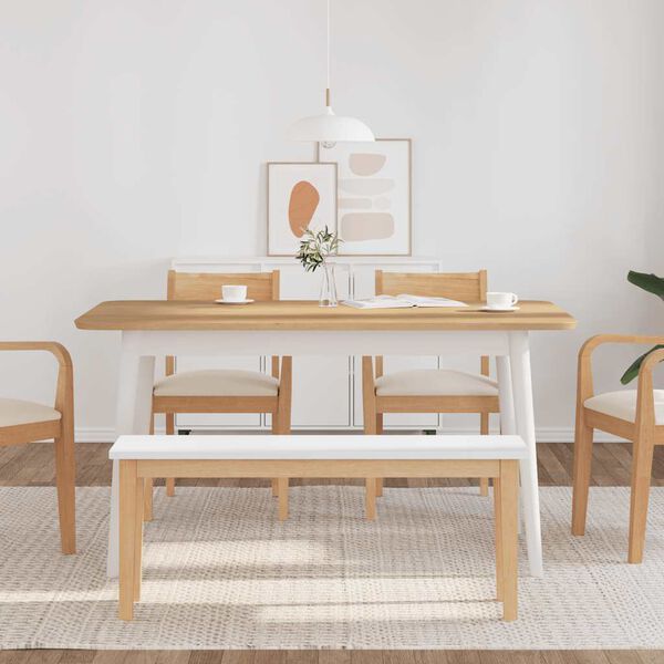 vidaXL Banc 110 cm bois massif caoutchouc