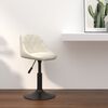 vidaXL Tabouret de bar Crème Velours