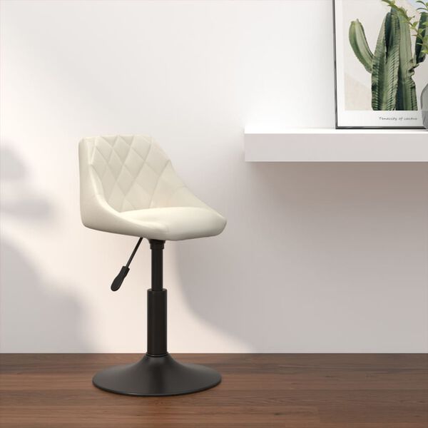 vidaXL Tabouret de bar Crème Velours
