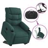 vidaXL Fauteuil inclinable vert fonc&eacute; tissu