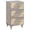 vidaXL Buffet Gris et or 40 x 33 x 75 cm Bois de mangue massif