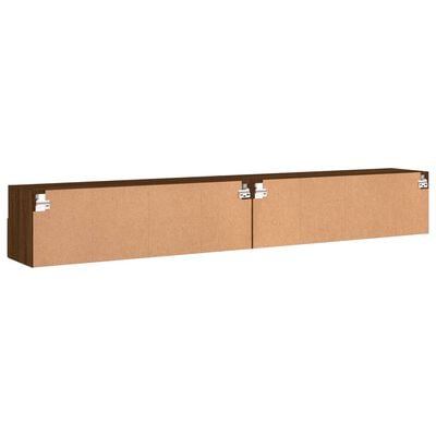 vidaXL Meubles TV muraux 2pcs chêne marron 100x30x30cm bois ingénierie