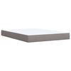 vidaXL Sommier &agrave; lattes de lit avec matelas Taupe 160x200 cm Tissu
