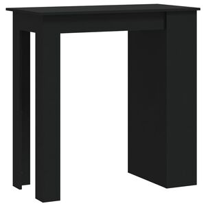 vidaXL Table de bar et rangement Noir 102x50x103,5cm Bois d'ing&eacute;nierie