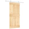 vidaXL Porte coulissante 95 x 210 cm Bois de pin massif (non trait&eacute;)