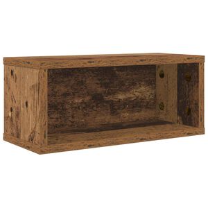 vidaXL Rack de rangement pour CD Bois ancien 40 x 17 x 17 cm