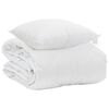 vidaXL Duvet d'&eacute;t&eacute; simple avec oreiller 2 pi&egrave;ces Blanc Microfibre
