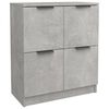 vidaXL Buffets 2 pcs Gris b&eacute;ton 60x30x70 cm Bois d'ing&eacute;nierie