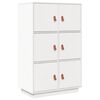 vidaXL Buffet haut Blanc 67x40x108,5 cm Bois massif de pin